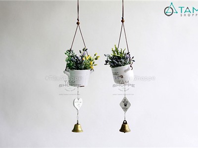 Chuông gió chậu gốm treo Vintage No.2